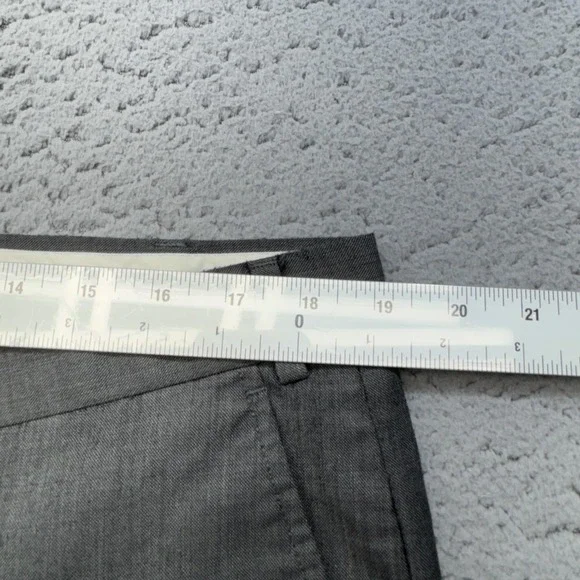 Balmain Pants Mens 38x29 Gray Dress Wool Trousers Super 120s Slim Fit Flat Front